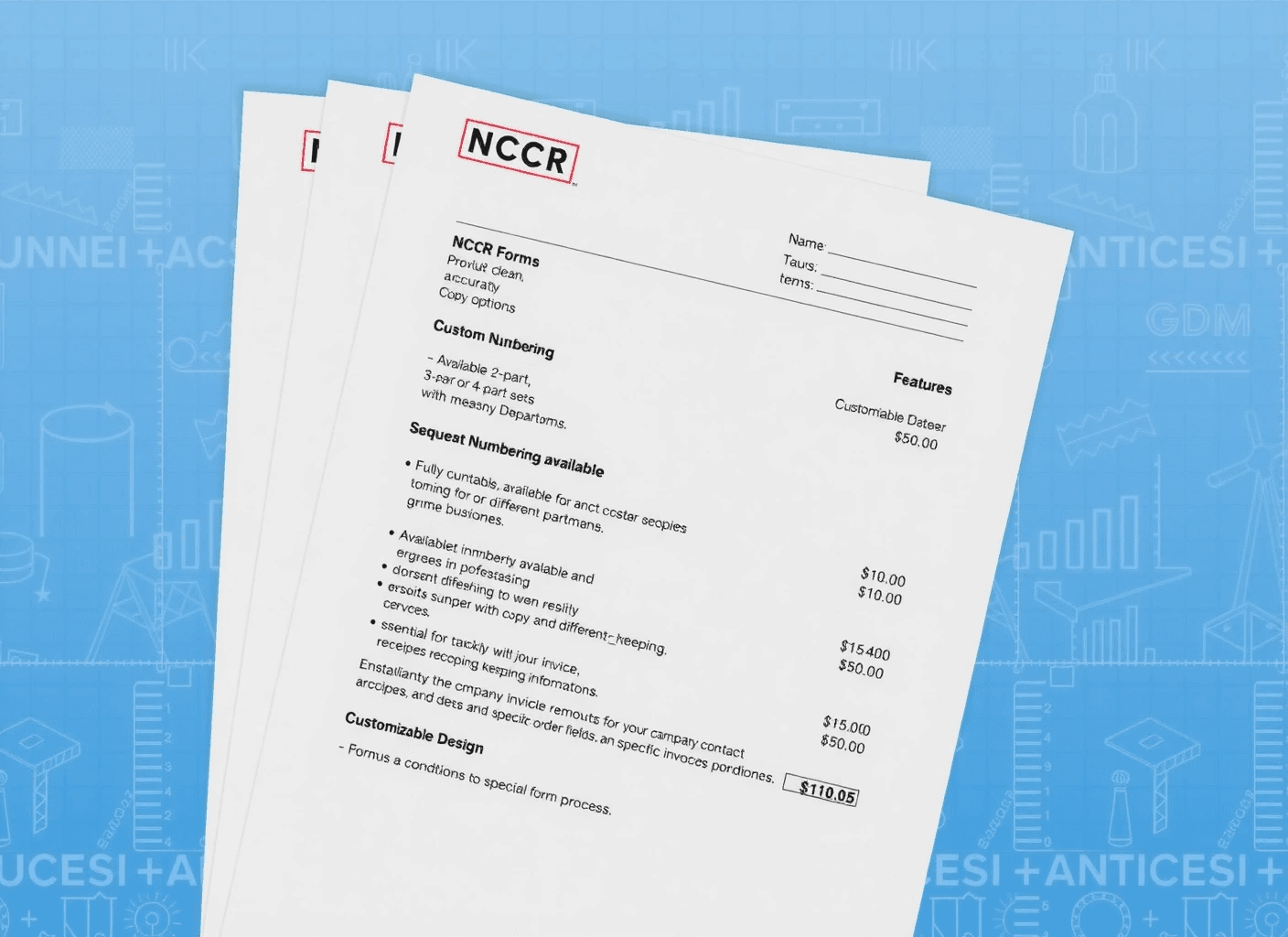 NCR Forms sample